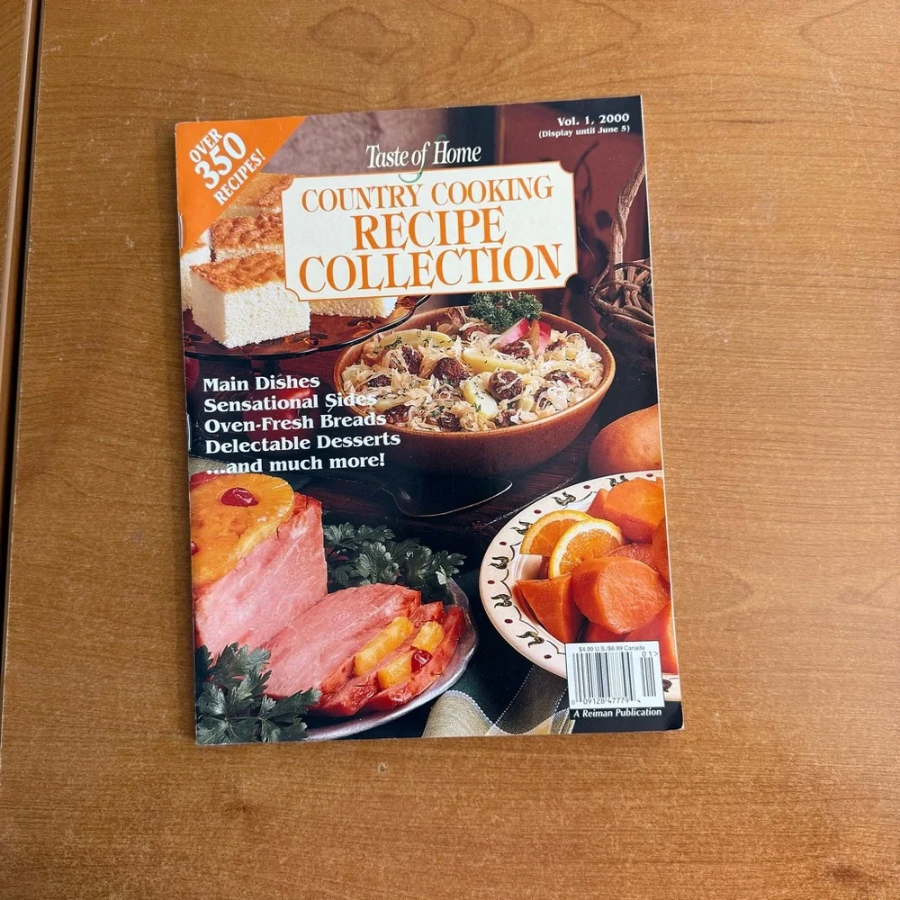 Taste of Home Country Cooking Recipe Collection - Orange and Brown Cover